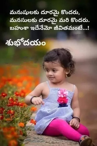 Telugu Good Morning Quote on Life Relationships