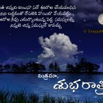 Inspirational Good Night Quote in Telugu